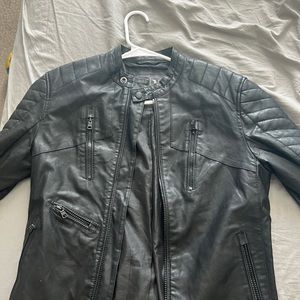 Armani exchange motorcycle jacket black